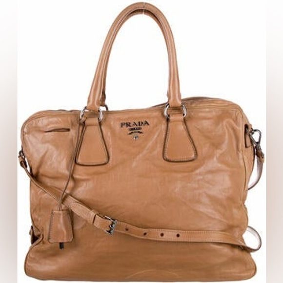 Prada Handbags - Vintage Prada Nappa Antique Handle Crossbody Bag